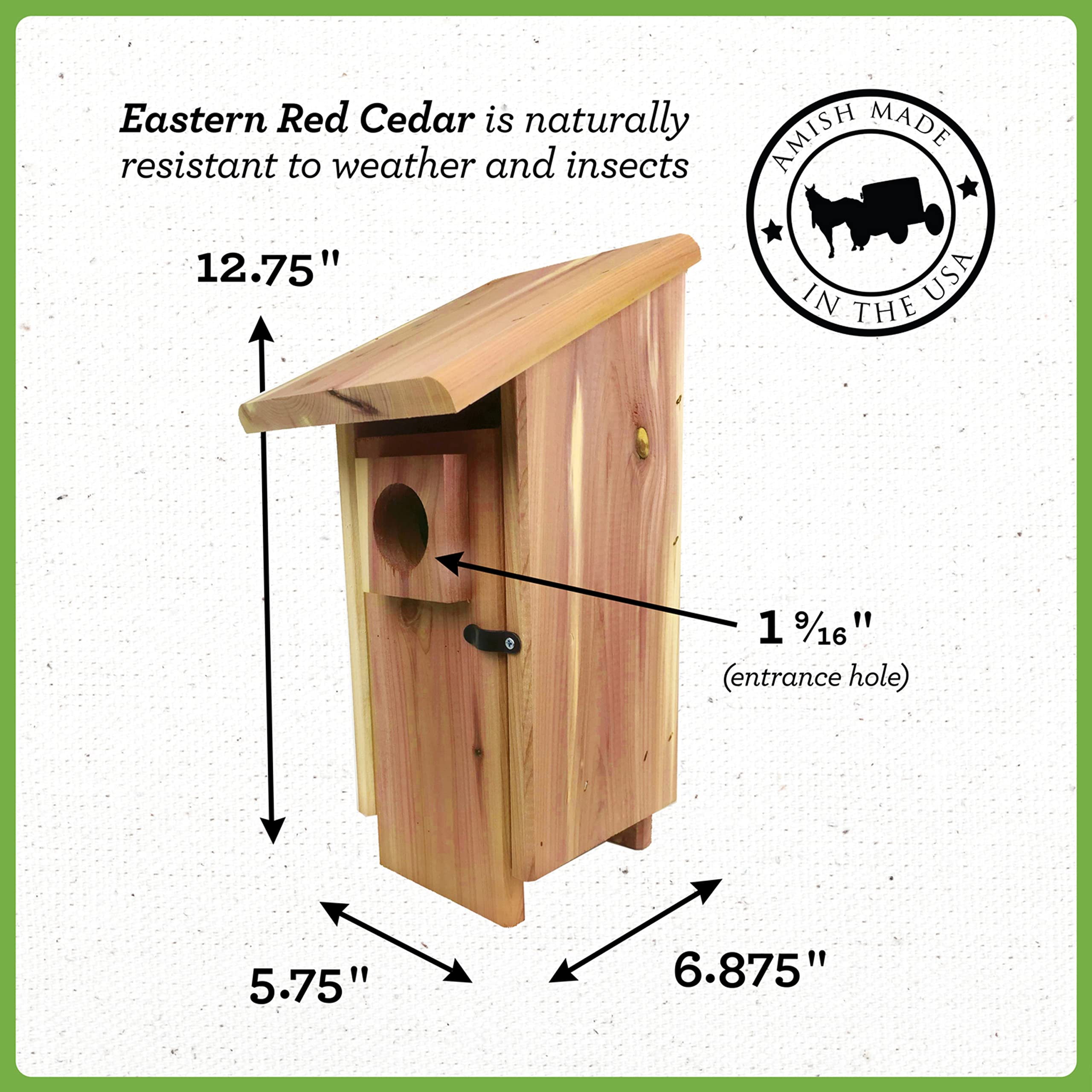 Pennington PRIDE CEDAR HOUSE W/PREDATOR GUARD Holds 1 Adult, 5 - 6 Babies