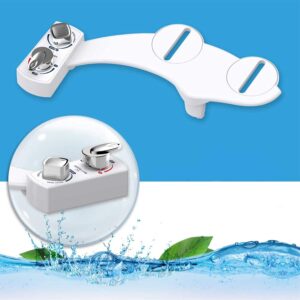 BUTT BUDDY Spa - Bidet Toilet Seat Attachment & Fresh Water Sprayer (Cool & Warm Temperature Control | Easy Setup, Universal Fit, Non-Electric | Dual-Nozzle Cleaning, Adjustable Pressure, Female Wash)