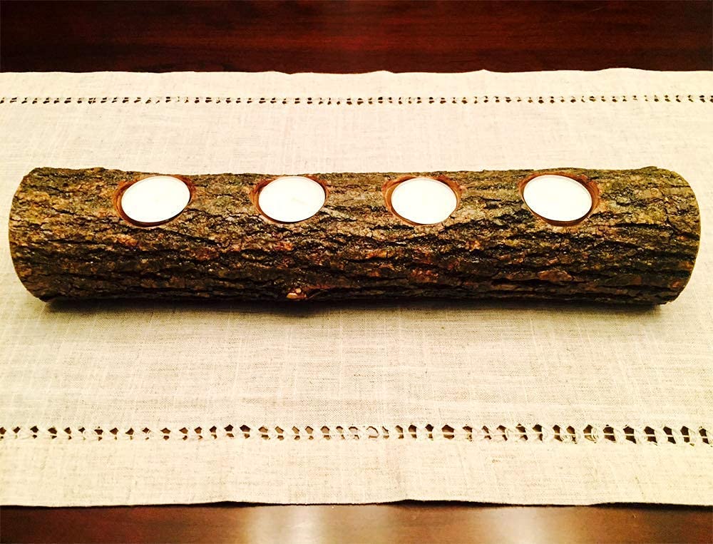 Tree Wood Log Branch Tealight Candle Holder