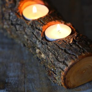 Tree Wood Log Branch Tealight Candle Holder