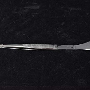 Japanese Stainless Bonsai Straight Tweezers w/Spatula - 2 in 1 Gardening Tool