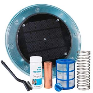 xtremepowerus 90119 solar purifier pool ionizer system, blue