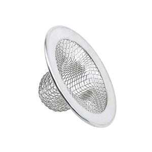 Antrader Kitchen Sink Strainer, 2Pcs Stainless Steel 2-Inch Diameter Mesh Round Filter Bathroom Bathtub Wash Basin Garbage Disposal Basket Filter