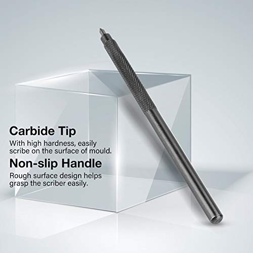 Walfront 5Pcs Pocket Alloy Scriber Scribe Pen with Carbide Tip for Ceramic/Metal/Glass Plate