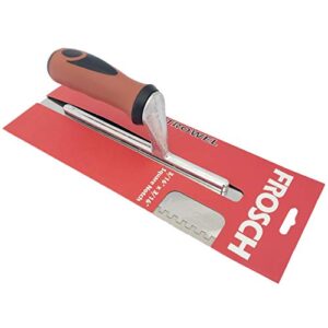 frosch stainless steel square notch tile trowel (3/16" x 3/16")