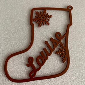 Personalized Christmas Name Ornament Custom Gift Name Tags Xmas Bauble Hanging Decorative Metal Acrylic Wood Stocking Present Tag Tree Decorations Handmade Label Party Favor First Laser Cut Snowflake