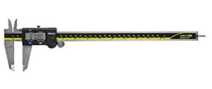 mitutoyo 500-193-30cal absolute digimatic caliper with calibration, inch/metric, stainless steel jaws, 0-12" (0-300mm) range, 0.0005" (0.01mm) resolution, -0.0015" accuracy