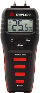 triplett ms100 pin moisture meter for wood and building materials with audible indicator