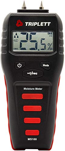 Triplett MS100 Pin Moisture Meter for Wood and Building Materials with Audible Indicator