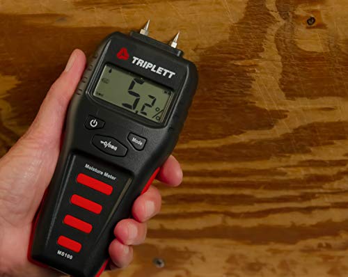 Triplett MS100 Pin Moisture Meter for Wood and Building Materials with Audible Indicator