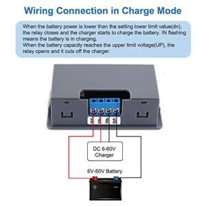 Low Voltage Disconnect, Icstation Low Voltage Cutoff DC 6V-60V 20A Battery Overcharge Overdischarge Protector Low Voltage Protection Module for Lithium Lead Acid Battery