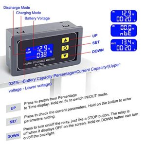 Low Voltage Disconnect, Icstation Low Voltage Cutoff DC 6V-60V 20A Battery Overcharge Overdischarge Protector Low Voltage Protection Module for Lithium Lead Acid Battery