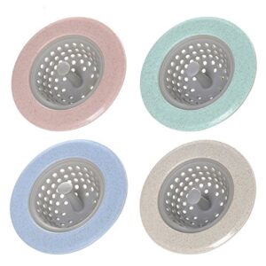 homwel silicone kitchen sink drain plugs strainers sewer hair filter collect bath drain stopper sink floor drain plug kitchen accessory(set of 4, multicolored)