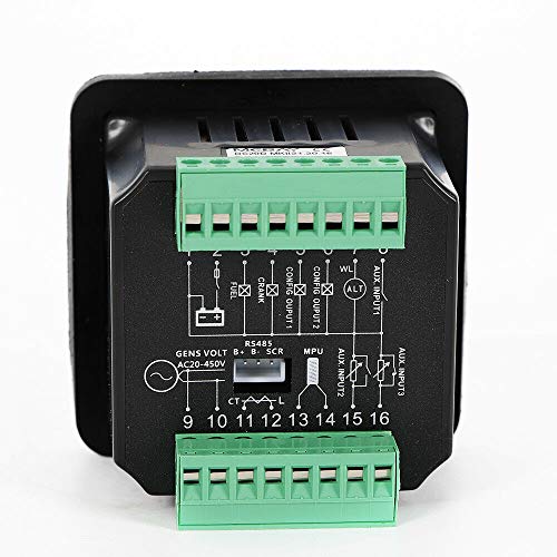 Generator Controller DC20D Genset Controller Automatic Generator Start Controller Module Electronic Diesel Gasoline Engine Generator Controller Micro-Computer Control LED Display