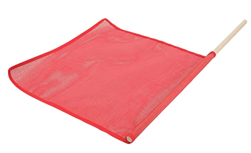 Mytee Products Red Safety Flags for Trucks with Dowel, DOT Compliant - 18 Inch x 18 Inch High Visibility Vinyl Mesh Warning Flags, 4 Pack