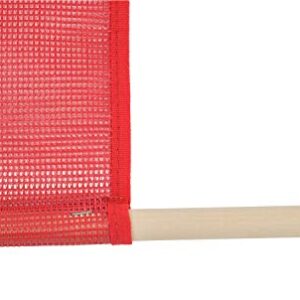 Mytee Products Red Safety Flags for Trucks with Dowel, DOT Compliant - 18 Inch x 18 Inch High Visibility Vinyl Mesh Warning Flags, 4 Pack