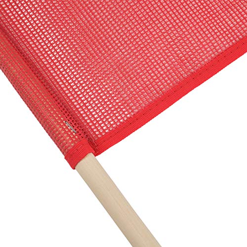 Mytee Products Red Safety Flags for Trucks with Dowel, DOT Compliant - 18 Inch x 18 Inch High Visibility Vinyl Mesh Warning Flags, 4 Pack