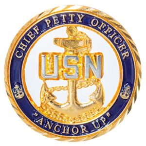 united states navy chief petty officer rank cut-out challenge coin