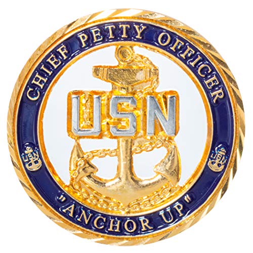 United States Navy Chief Petty Officer Rank Cut-Out Challenge Coin