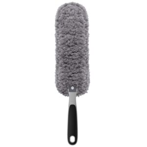 mr.siga lint free microfiber duster, washable duster for household cleaning gray