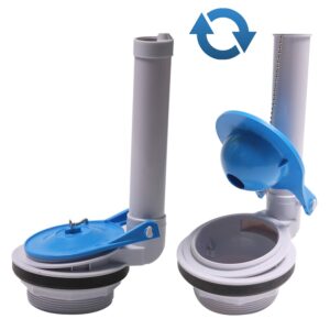 Hibbent 2 Pack Toilet Flapper Replacement, Compatible with Gerber 99-788, 3 Inch Flapper Replacement Water Saving, High Performance, Easy to Install- Blue Color