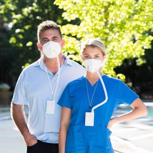 BROAD Breathe Easier AirPro Mask Rechargeable Reusable Air Purifying Respirator with a HEPA Filter