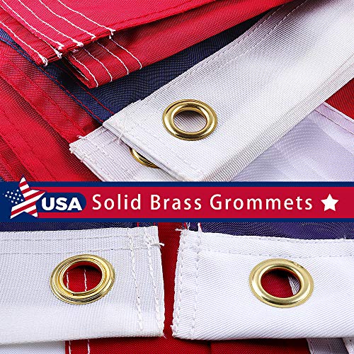 Freefy American Flag 2.5x4 ft - Embroidered Stars,Sewn Stripes,Nylon,UV Protected,Brass Grommets,Perfect for Indoor/Outdoor Use US USA Flags.