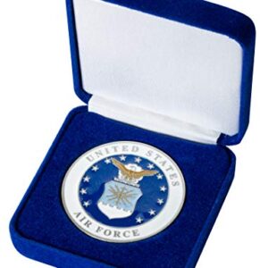 Blue Velvet 50mm Challenge Coin Presentation Display Box