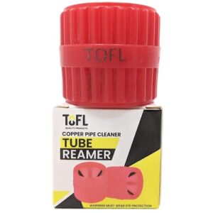 tofl pipe tool - great for copper pipes, a reamer, and deburring tool, an inner and outer reamer for soft metals and pvc rigid plastic tubing 3/16 to 1-1/2-inch (6 mm to 40 mm) (red)