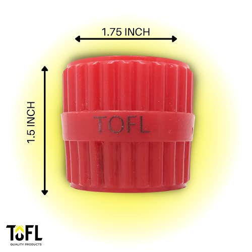 TOFL Pipe Tool - Great For Copper Pipes, A Reamer, And Deburring Tool, An Inner And Outer Reamer For Soft Metals And PVC Rigid Plastic Tubing 3/16 to 1-1/2-inch (6 Mm To 40 Mm) (Red)