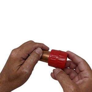 TOFL Pipe Tool - Great For Copper Pipes, A Reamer, And Deburring Tool, An Inner And Outer Reamer For Soft Metals And PVC Rigid Plastic Tubing 3/16 to 1-1/2-inch (6 Mm To 40 Mm) (Red)