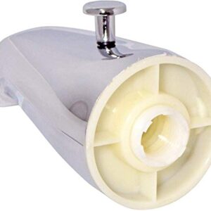 Tub Spout with Push and Pull Diverter, 3/4 inch to 1/2 inch IPS Face Bushing, 5-1/4 inch Length, Chrome Finish