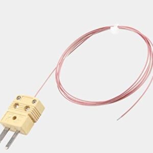 5pcs Pack High Accuracy K Type Mini-Connector Thermocouple Temperature Probe Sensor, 1 Meter Long Measure Range -200°C~260°C (-328°F~500°F)