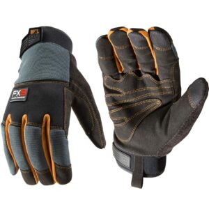 wells lamont fx3 men's extreme dexterity extra wear winter work gloves, extra large 7796,gray