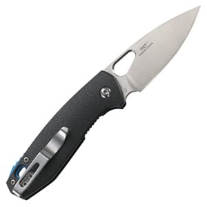 Columbia River Knife & Tool Piet EDC Folding Pocket Knife: Urban Everyday Carry, Drop Point Blade with Satin Finish, Thumb Hole, Liner Lock, Glass Reinforced Fiber Handle 5390