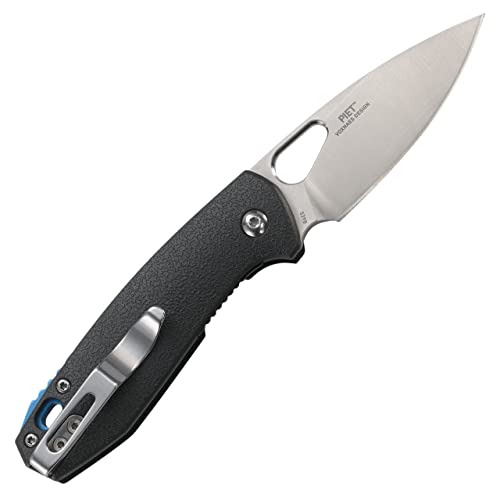 Columbia River Knife & Tool Piet EDC Folding Pocket Knife: Urban Everyday Carry, Drop Point Blade with Satin Finish, Thumb Hole, Liner Lock, Glass Reinforced Fiber Handle 5390