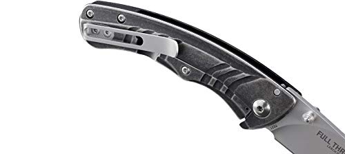 Columbia River Knife & Tool CRKT Full Throttle EDC Folding Pocket Knife, Everyday Carry Utility Folder with Frame Lock, Drop Point Blade with Bead Blast Finish, Outburst Assisted Opening 7031