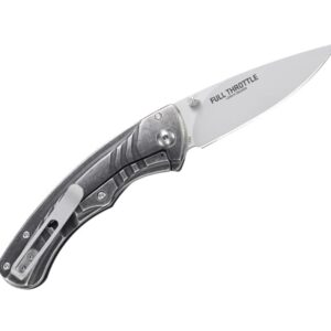 Columbia River Knife & Tool CRKT Full Throttle EDC Folding Pocket Knife, Everyday Carry Utility Folder with Frame Lock, Drop Point Blade with Bead Blast Finish, Outburst Assisted Opening 7031