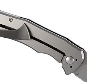 CRKT Xan EDC Folding Pocket Knife: Everyday Carry Plain Edge Folder with Frame Lock, Clip Point Blade with Bead Blast Finish, Carbon Fiber and G10 Handle 2085