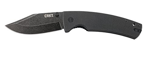 CRKT Gulf EDC EDC Folding Pocket Knife: Heavy Duty Everyday Carry Work Knife, Liner Lock, Clip Point Blade with Stonewash Finish, G10 Handle 2795