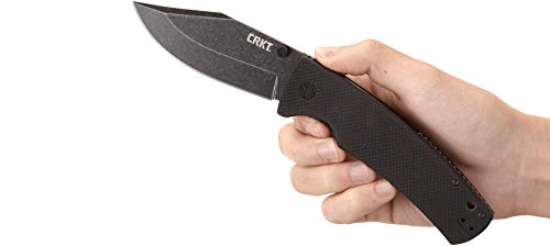 CRKT Gulf EDC EDC Folding Pocket Knife: Heavy Duty Everyday Carry Work Knife, Liner Lock, Clip Point Blade with Stonewash Finish, G10 Handle 2795