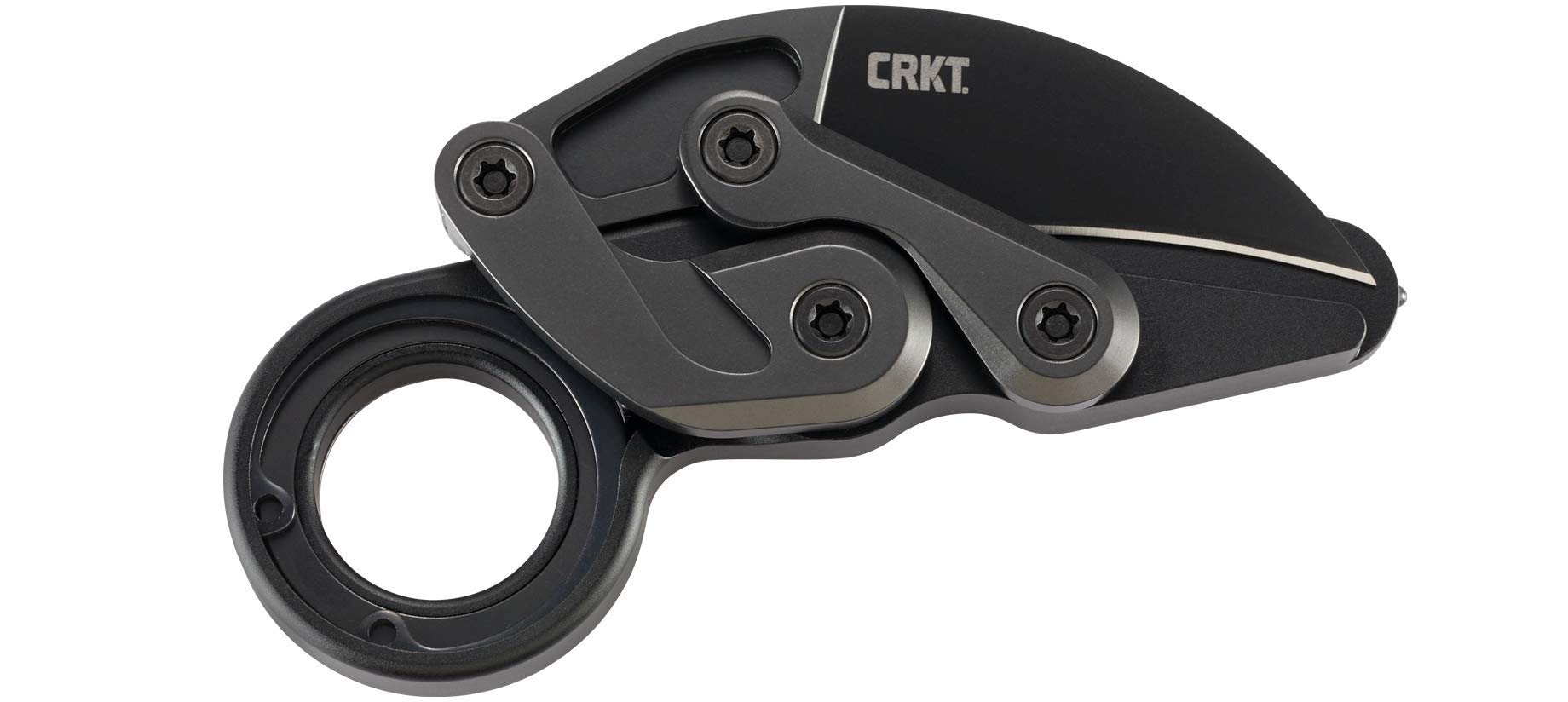 CRKT Provoke First Responder Folding Pocket Knife: Morphing Karambit, D2 Blade Steel, Kinematic Pivot Action, Integrated Safety Lock, Low Profile Pocket Clip, Glass Breaker, Sheath 4042