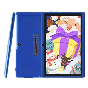 haehne 7 inch tablet, android 9.0 pie, quad core processor, 1g ram 16gb storage, ips display, dual camera, wifi only, bluetooth, blue