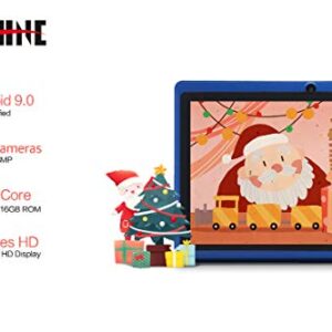 Haehne 7 inch Tablet, Android 9.0 Pie, Quad Core Processor, 1G RAM 16GB Storage, IPS Display, Dual Camera, WiFi Only, Bluetooth, Blue