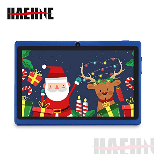 Haehne 7 inch Tablet, Android 9.0 Pie, Quad Core Processor, 1G RAM 16GB Storage, IPS Display, Dual Camera, WiFi Only, Bluetooth, Blue