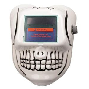 AnEssOil Solar Powered Fully Automatic Darkening Welding Helmet Mask Grinding LCD Welder Protective Gear (White)