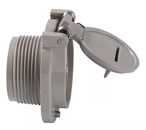 ATIE Pool Free Rotation Snap-Lock Vacuum Vac Lock Safety Wall Fitting W400BLGP for Most Zodiac, Hayward, Pentair Suction Pool Cleaners (Light Gray)