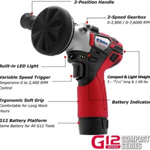 ACDelco G12 Series 3-Tool Combo, 3/8" Brushless Ratchet Wrench & 2-speed Polisher & 3/8" Impact Wrench, 2-battery, ARW1208-K13