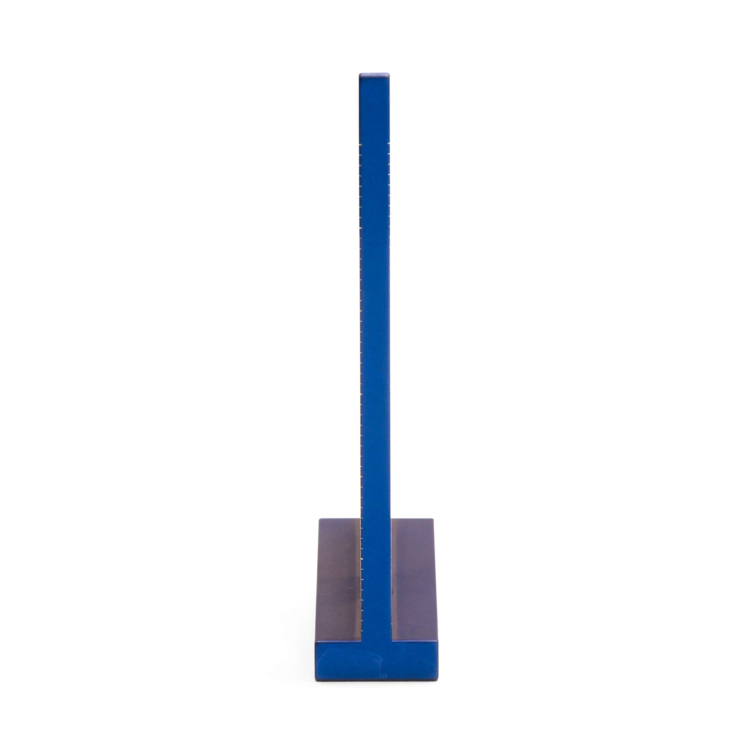 DFM Precision Engineering Square - Made in USA Small Carpenters Square Work Tools w/Fixed Miter Angle Pin 3.5" x 3.75" Size for Pocket 1/16" Scribe Holes 5 x 1/4" Pin Holes (English - Blue)