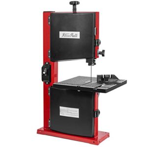 xtremepowerus 9" inch pro benchtop band saw stationary adjustable angle woodworking 2,340fpm bandsaw w/dust port, red